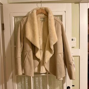 Lucky Brand Shearling Waterfall Coat